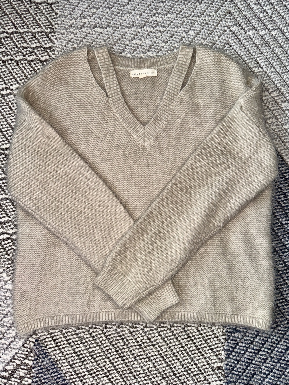 lovestitch — Angelic Fuzzy Sweater in Beige